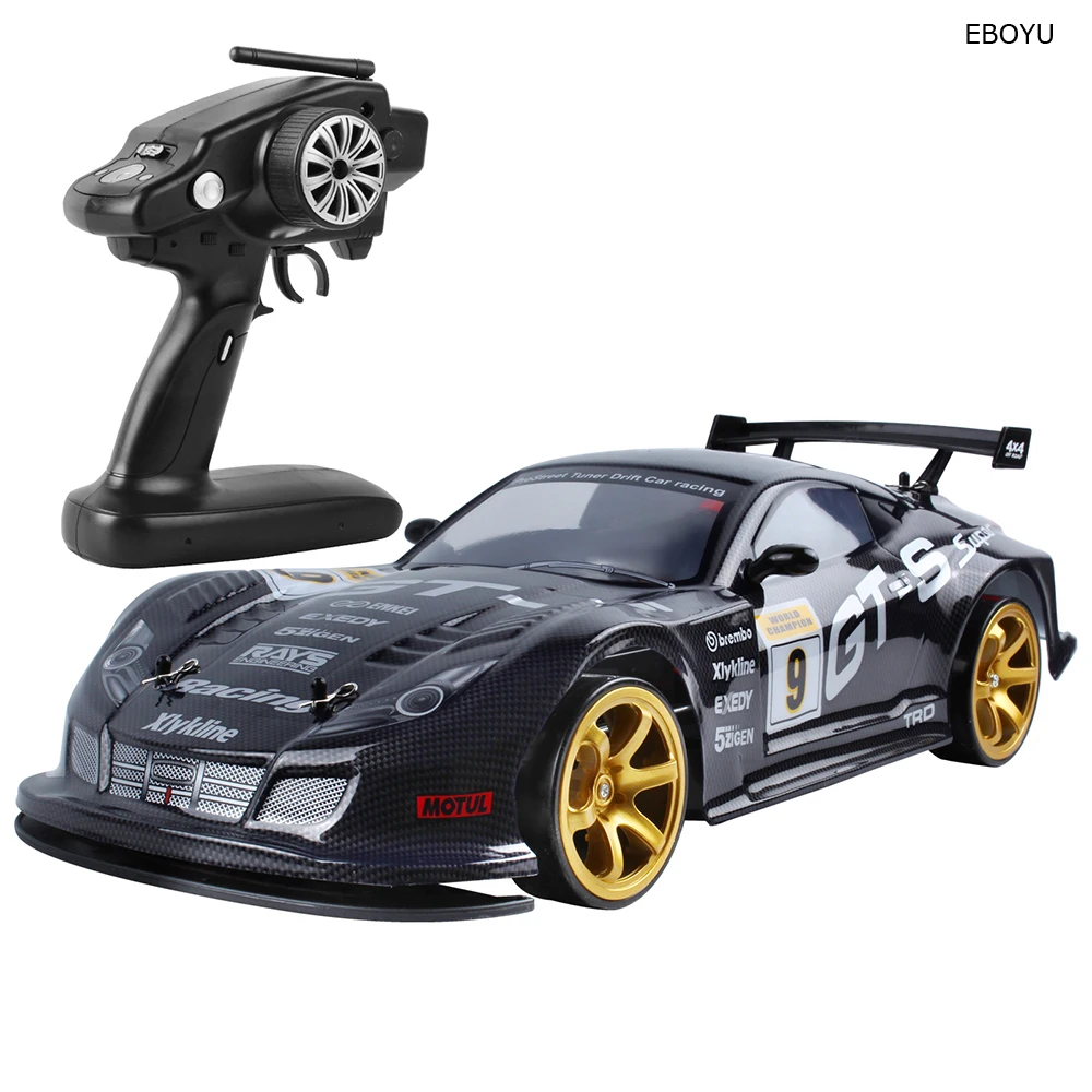 

EBOYU ET101 RC Car 1:10 4WD Super GT RC Sport Racing Drift Car 70KM/h High Speed Remote Control Car w/ Extra Drift Tires RTR