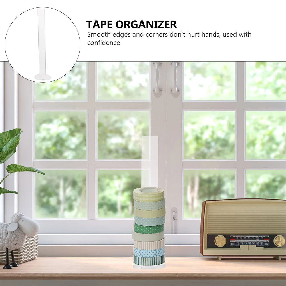

Transparent Tape Holder Storage Rack Support Washi Display Container Holders Adhesive Scrapbook