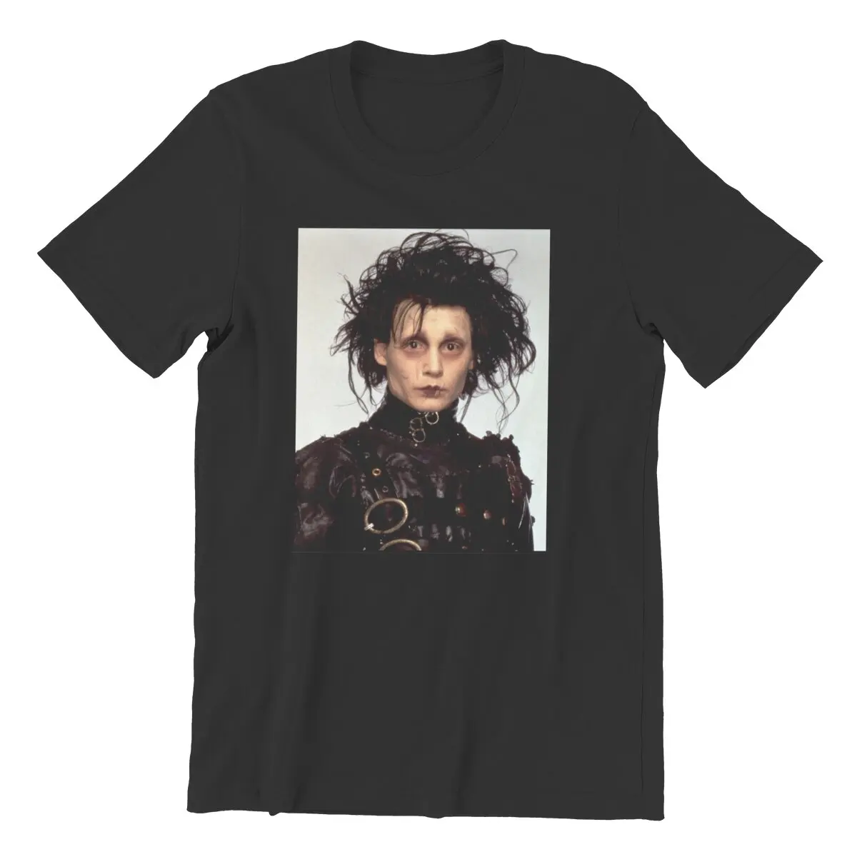 Edward Scissorhands  T Shirt for Men Cotton T-Shirts Johnny Depp Tim Burton Punk Film Tees Short Sleeve Clothing New Arrival