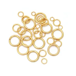 100/200pcs Stainless Steel Water Gold Plated Jump Rings for Jewelry Making Supplies Findings Necklace Earring Repairs 5mm 6mm