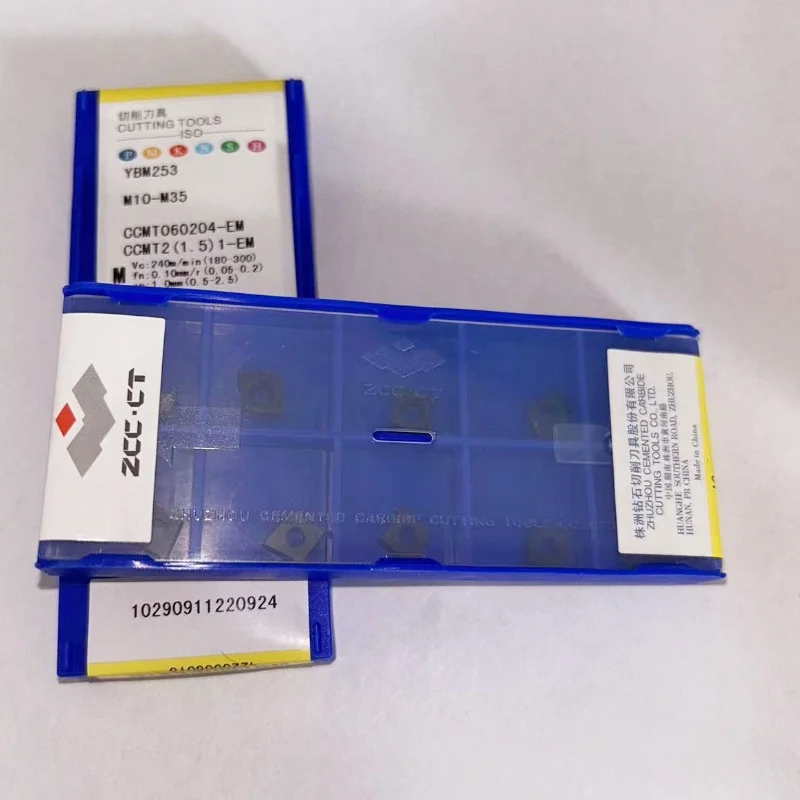 

CCMT060204-EM YBM153/CCMT060204-EM YBM253/CCMT060208-EM YBM153/CCMT060208-EM YBM253 твердосплавные вставки для токарных лезвий с ЧПУ 10 шт.