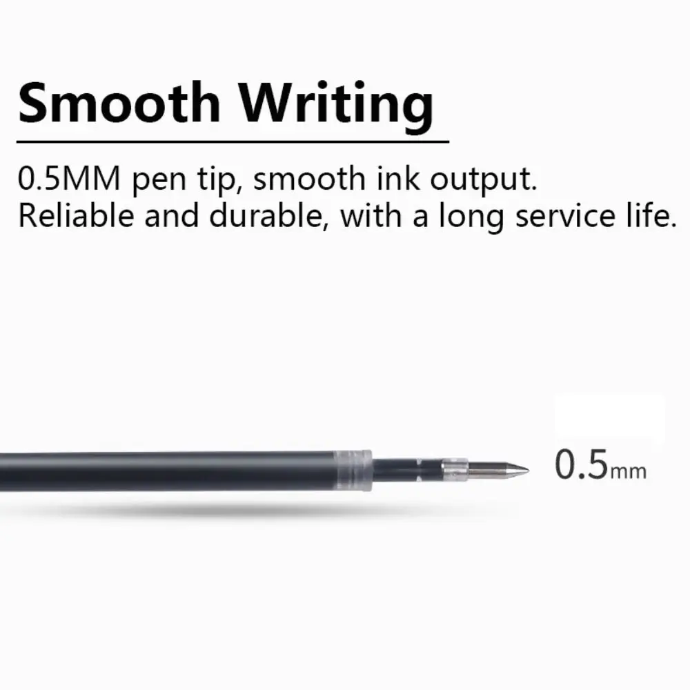 Multifunctional Quick-drying Gel Pen Press Type Black/Blue/Red Ink Ballpoint Pen 0.5mm Pen Tip Writing Tool School Office