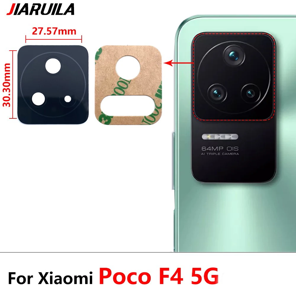 50Pcs , NEW Back Camera Glass Lens Cover With Glue Adhesive For Xiaomi Poco X3 NFC X3 GT X4 M4 Pro M3 F3 F4 5G F5 C40