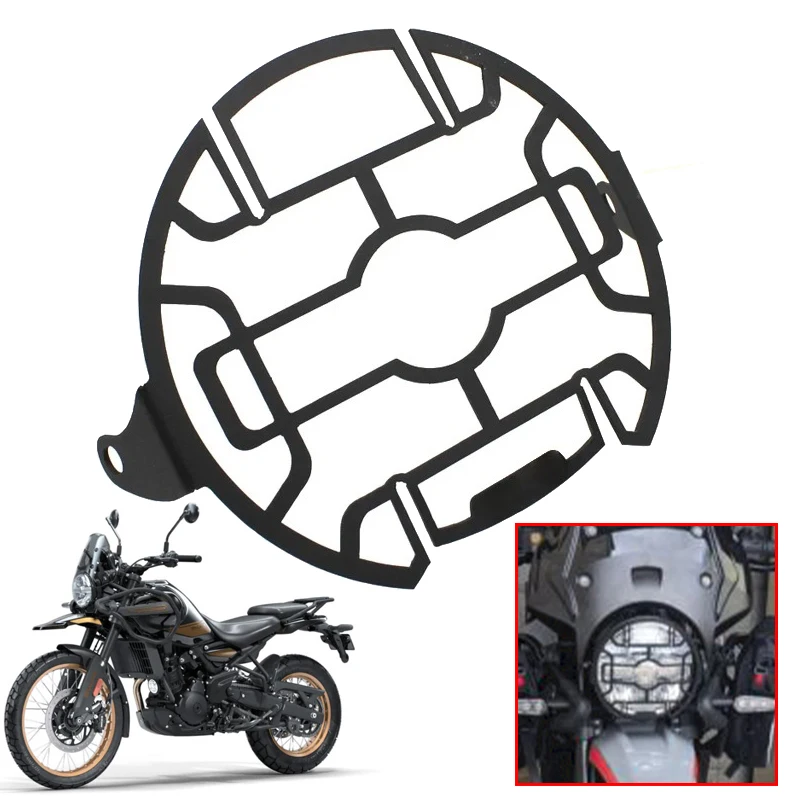 

Motorcycle Accessories Headlight Mesh Hood Headlight Metal Protective Cover Fit For Royal Enfield Himalayan450 Himalayan 450