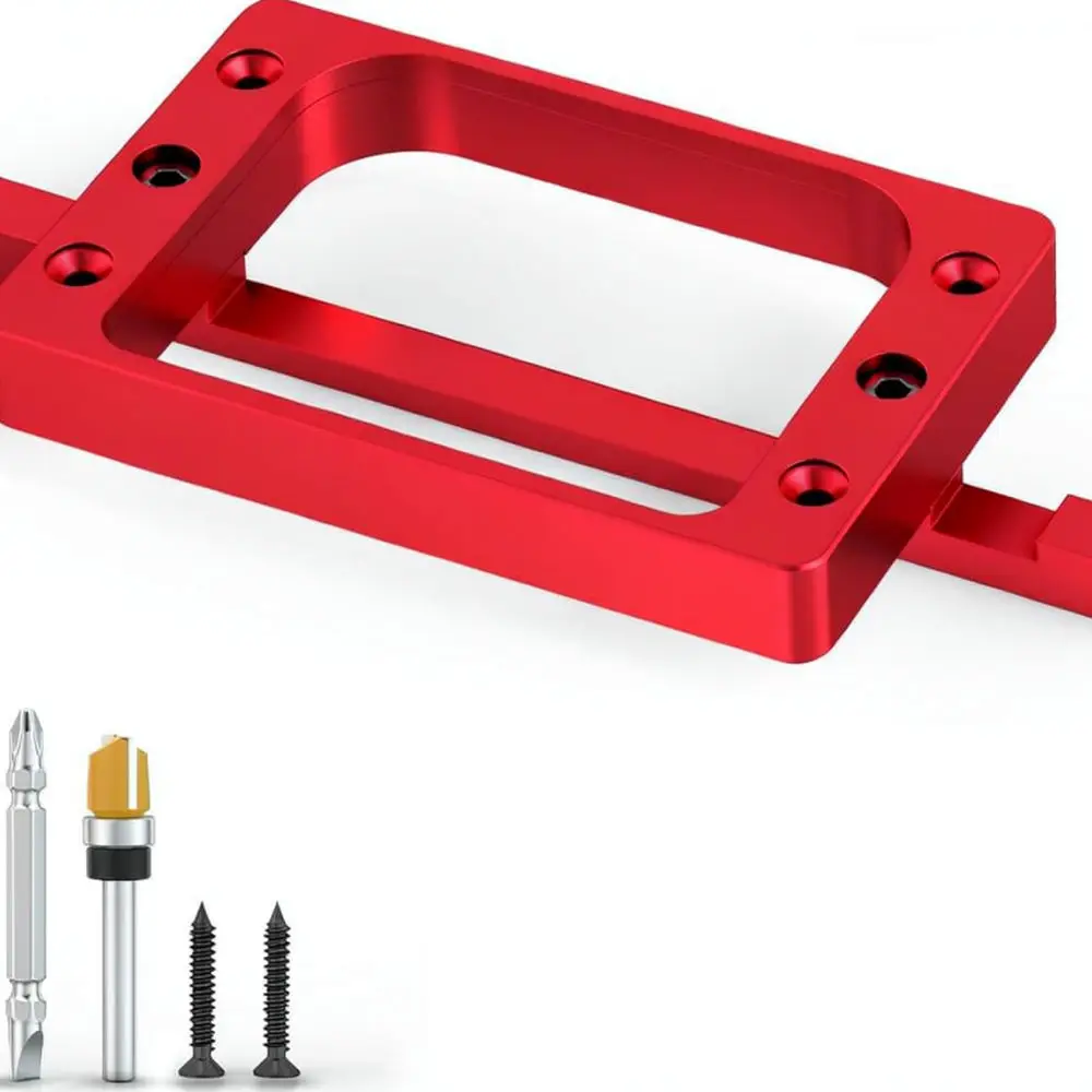 Carpentry Door Hinge Mortise Jig Aluminum Alloy Precise Positioning Template Hardware Installation Guide Tool