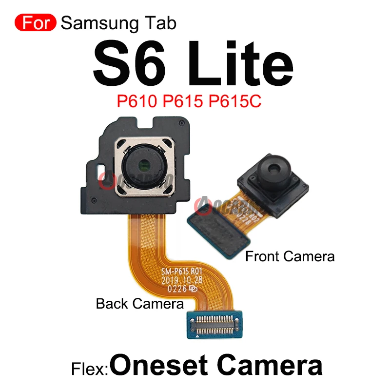 Phía Trước Và Trở Lại Máy Ảnh Flex Cable Đối Với Samsung Galaxy Tab S6 Lite P610 P615 P615C Mô-đun Máy Ảnh Phía Sau Phụ Tùng Thay Thế