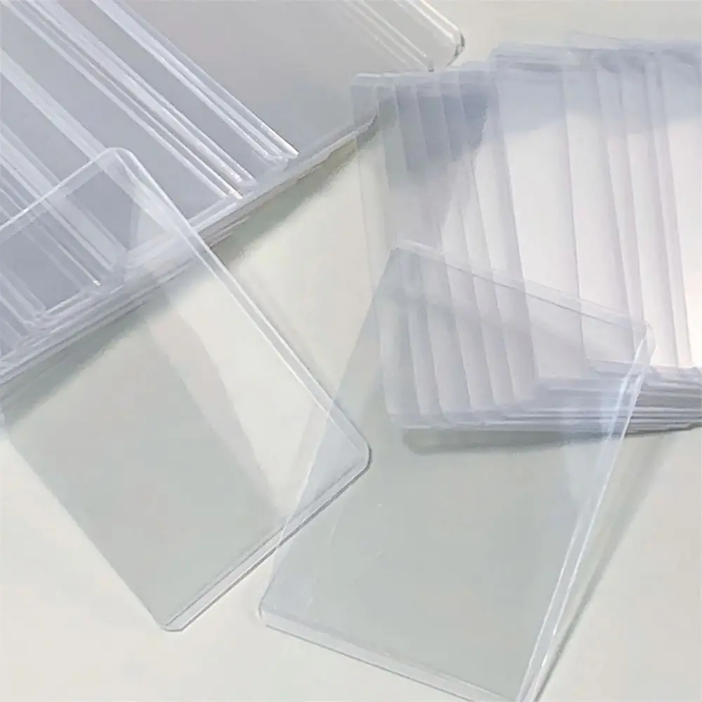 Transparent Photocard Holder PVC Toploader Protective Sleeve Idol Photocard Sleeves Anti-Scratch Card Collecting Holder