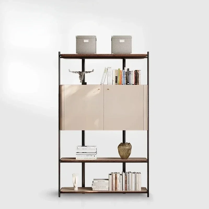 

A50 Italian Minimalist Bookshelf Floor Shelf Advanced Light Luxury Designer Storage Layer Shelf Display Shelf Bookcase