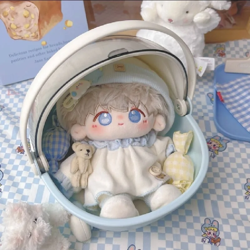 20cmのベビー服、綿のドール服、かわいいパジャマセット、ぬいぐるみ属性のドールドレスアップ、かわいいドールセット、青とピンクのベビー服