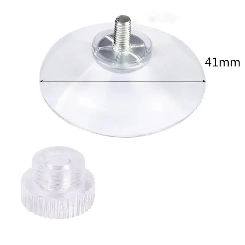 1pc Glass Sucker Wall Hanger Suction Pads with Thread M4 Clear Screw Hooks Suction Cup Toothbrush Holder for Window