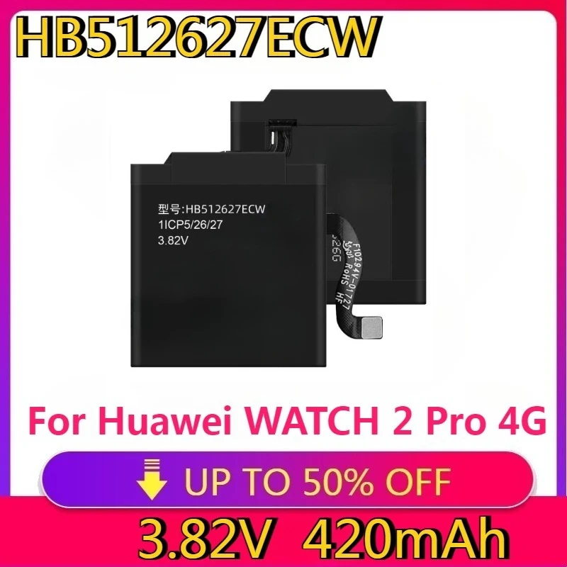 

New High Quality HB512627ECW Battery for Huawei WATCH 2 Pro 4G 2Pro EO-DLXXU WATCH GT FTN-B19 420mAh Battery