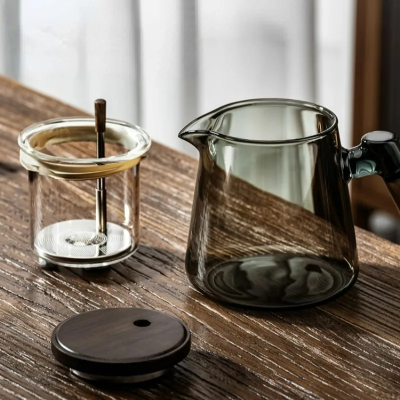 Elegant Tea Brewing Pot,Tea-Water Separation,Heat-Resistant Glass Liner Filter Teapot,Creative Tea Cups With Jug Set,Home Tools