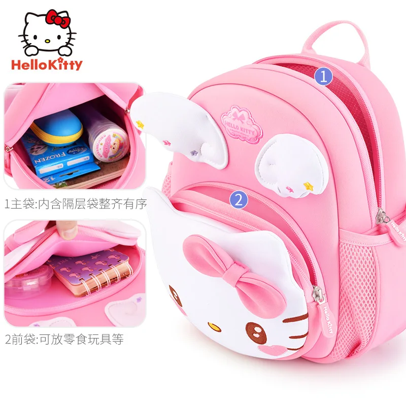 Sanrio Nieuwe Hello Kitty Student Schooltas Schattige Kinderen Schouderpad Lichtgewicht Cartoon Grote Capaciteit Rugzak