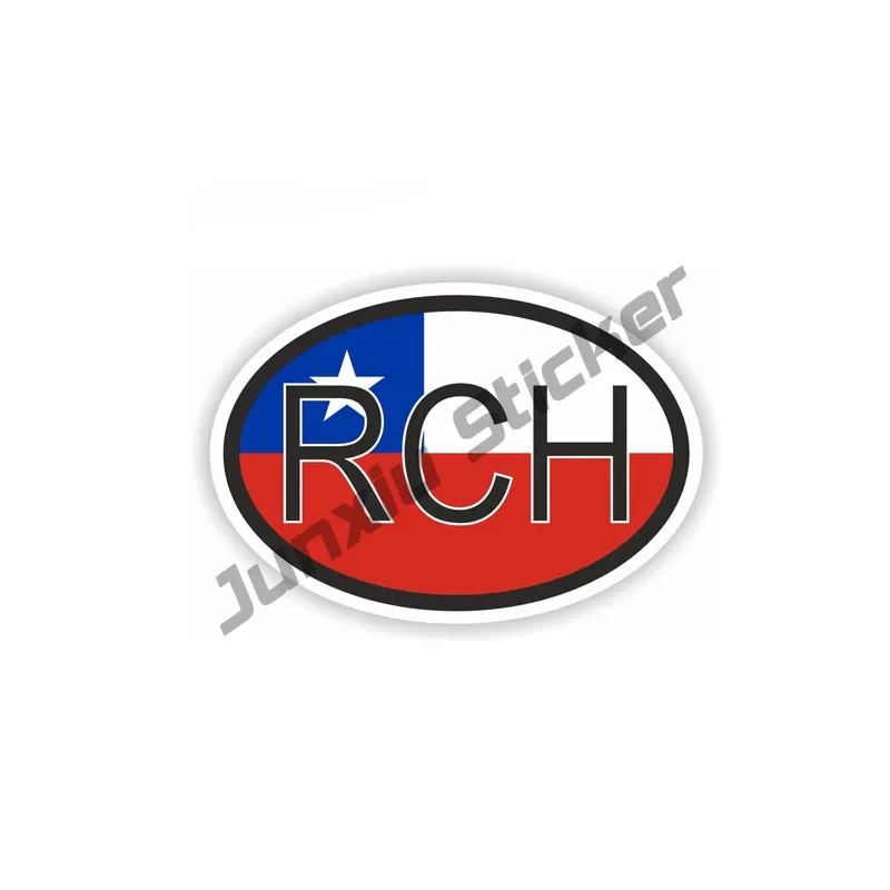 Personality Chile Flag Decal Chilean Coat of Arms Sticker Self Adhesive Vinyl Decal Chile Flag Map RCH Car Sticker Accessories