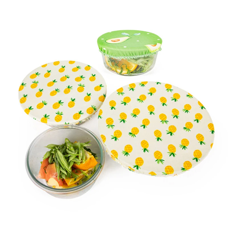 3/4pcs/set Bowl Cover Stretch Lid Reusable Cotton Dust Cover Tableware Cooking Food Fresh Keeping Cloth Seal Bowl Pot Lid