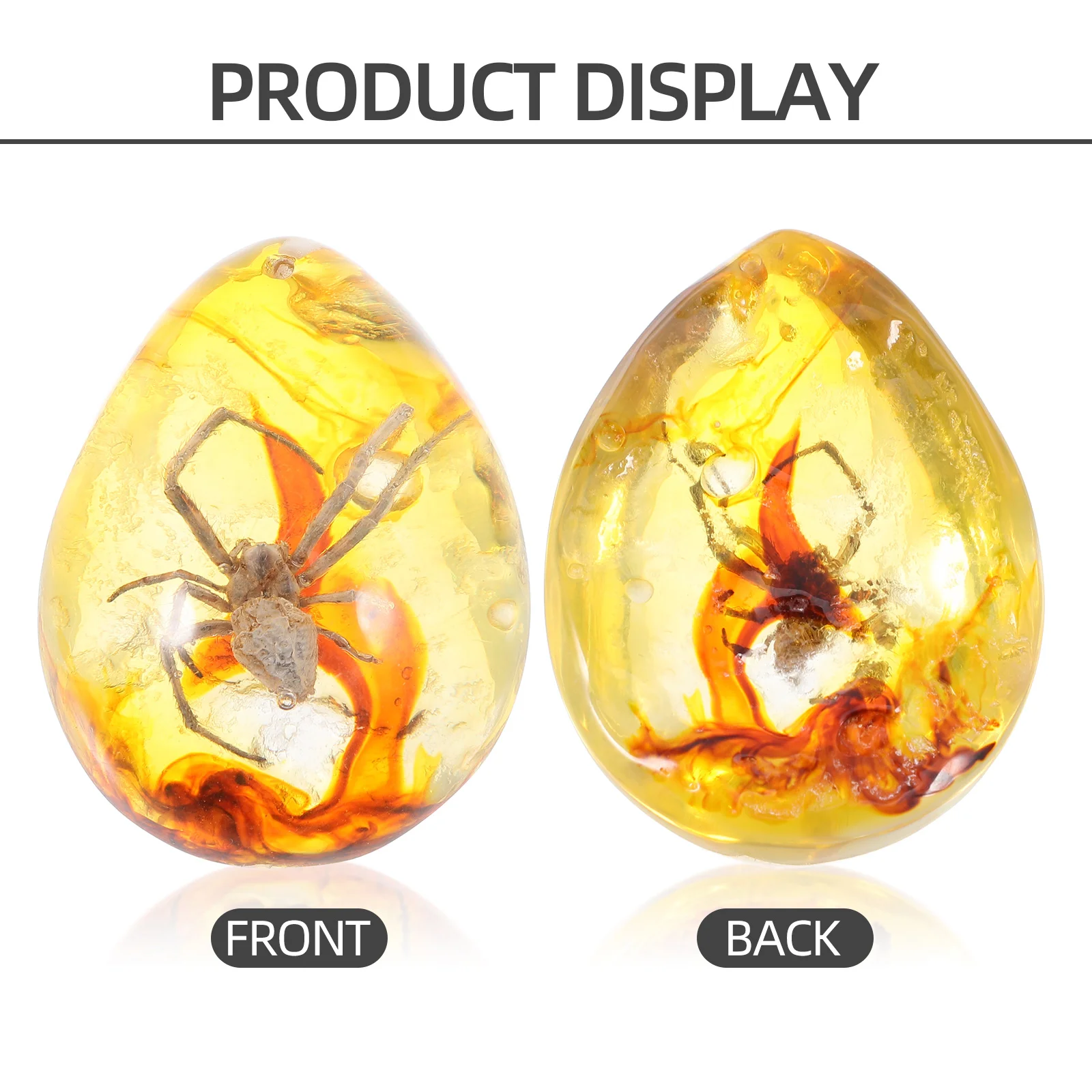 Amber Beeswax Specimen DIY Crafts Children's Party Favors Spider Pendants Resin