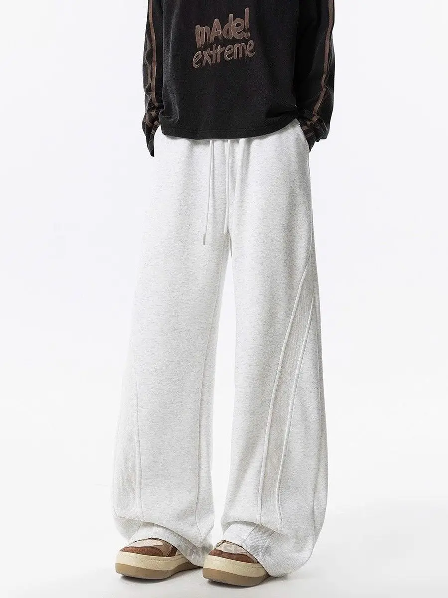 

Мужские спортивные брюки American Sle Heavyweight Color Knife: простые, свободные, прямого кроя, повседневные, длинные