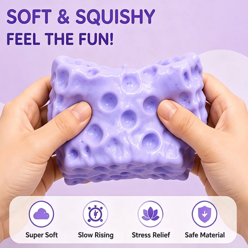 1Pc Jumbo Blueberry Cheese Squishy Fake Food Slow Rising Soft Squeeze Anti Stress Surprise Party Favor Goodie Bag Stuffer Gift
