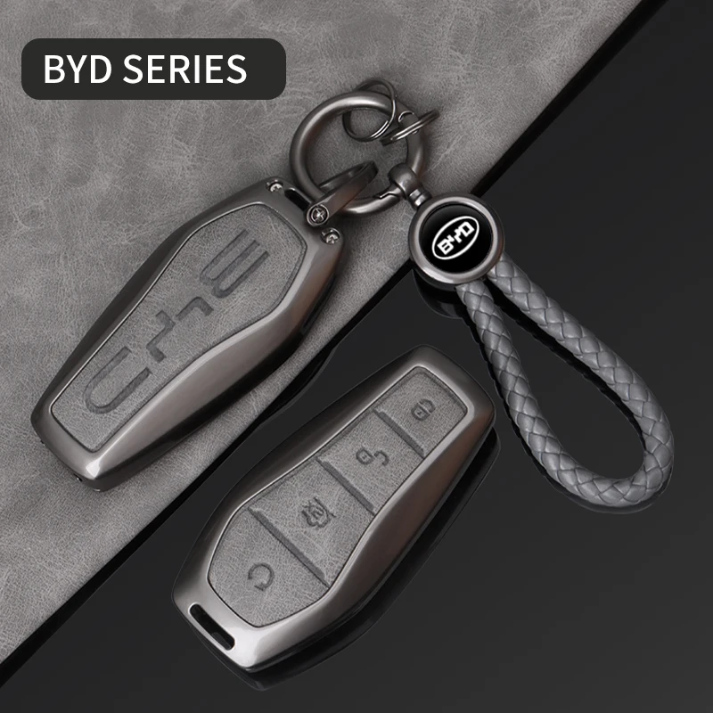 Stilvolle Autoschlüsselhülle aus Zinklegierung für BYD Sealion 7 Seal Song Plus Song Pro Seal U DM-i Dolphin King Shark 6 Atto Zubehör – Detail 3