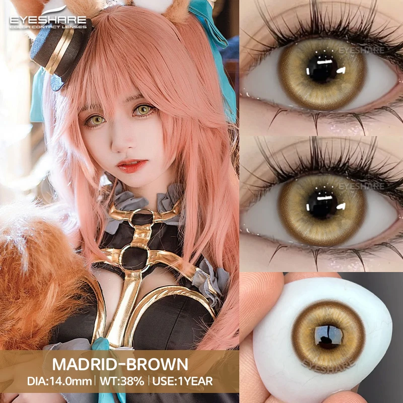 EYESHARE 5Pair Cosplay Color Contact Lenses for 1 Day Daily Lens Blue Contacts Daily Disposable  Comfort Lenses 10Pcs