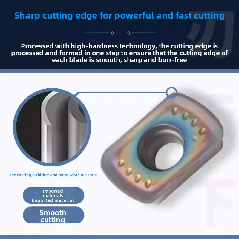 EPMW0603-8/EPMT0603-TN High Feed CNC Milling Insert, Carbide, for Stainless Steel & Cast Iron, Precision Machining