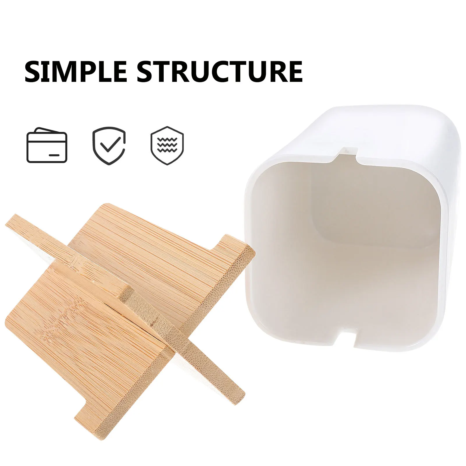 

Bathroom Toothbrush Cup Holder 4 Compartments Easy Clean Portable Crafted Storage Travel Accessories