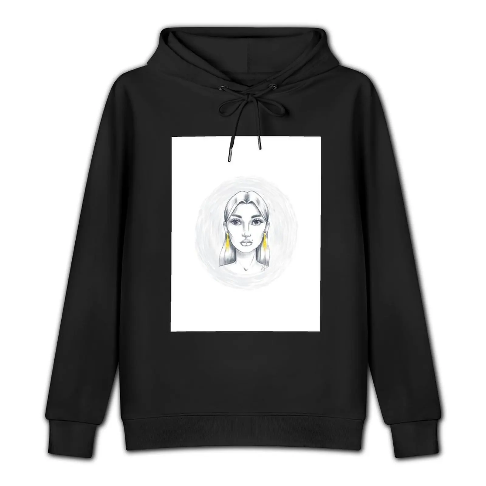 Young beautiful woman in trendy colours. Pullover Hoodie aesthetic clothing autumn clothes new features of hoodies & sweatshirts