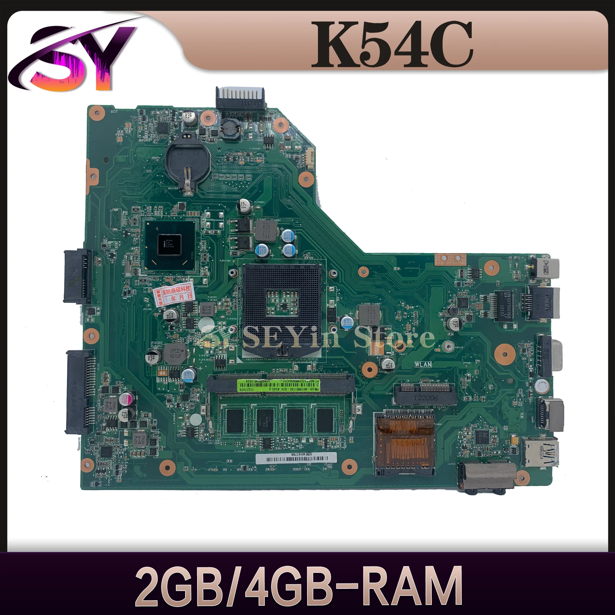 

Notebook K54C Mainboard For ASUS X54C Z54C A54C X54C Laptop Motherboard I3-2310M/Support i3 i5 2G/4G/RAM Maintherboard