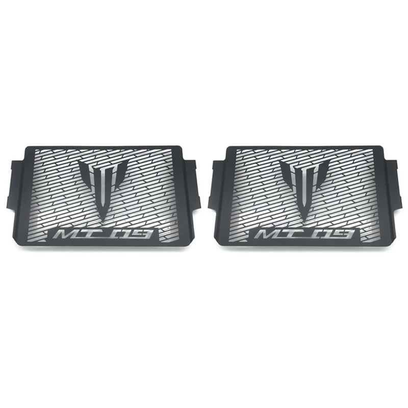 

2X защита решетки радиатора двигателя для MT09 MT-09 2021 2022, черный-AT30