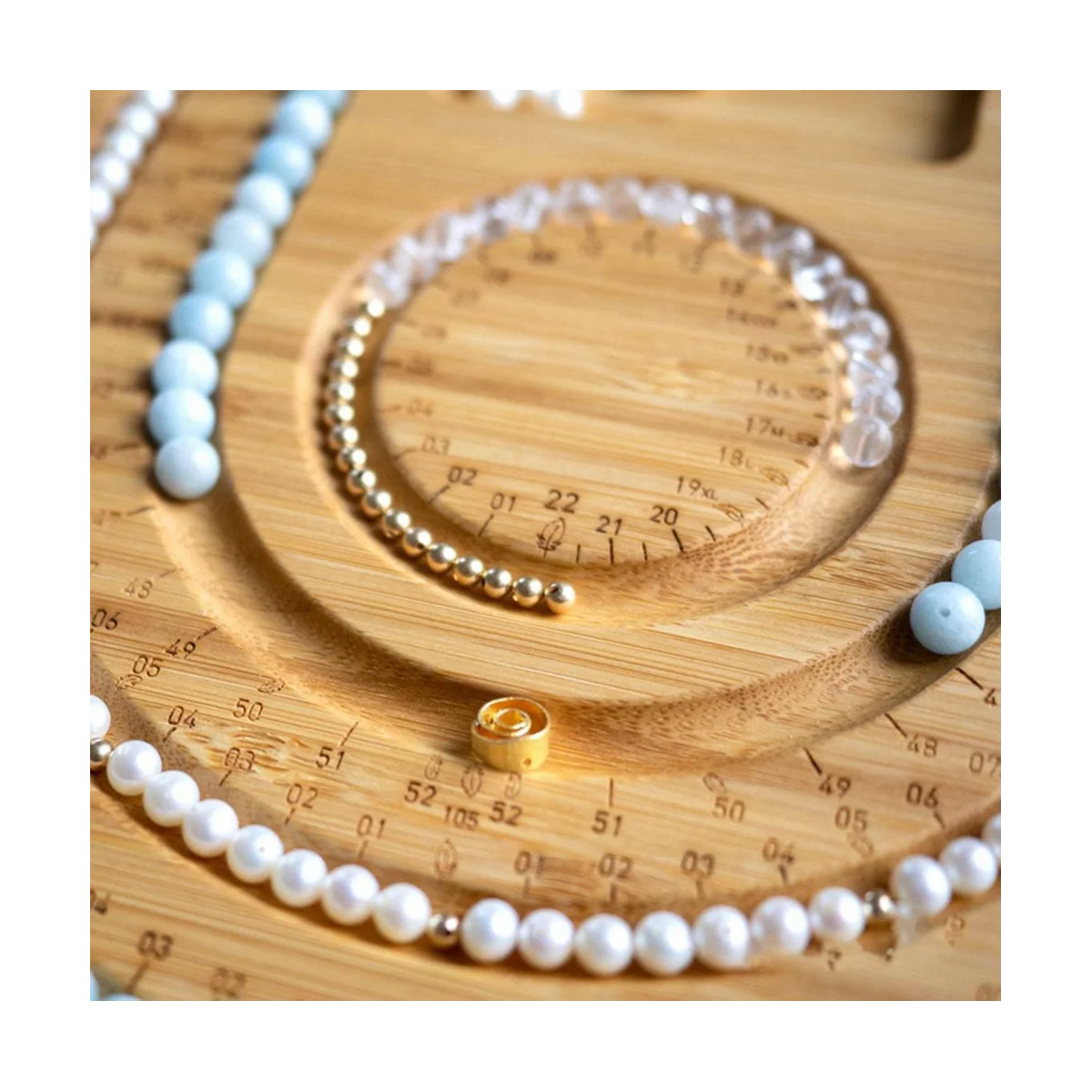 Wood Beaded Board Beaded Board Bracelet Anklet Wooden Pearl Board for Making Jewelry Bracelet Beaded Pad Tray