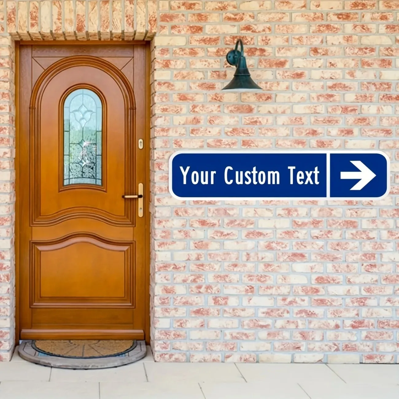 Personalized Customizable Aluminum Directional Sign with Custom Text - Outdoor Wall Decor (Decorative Use Only)