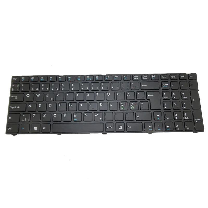 

P6643 MD98477 MD98479 MD98608 Laptop Keyboard For Medion AKOYA MD98667 MD98672 MD98703 Black With Frame Nordic NE