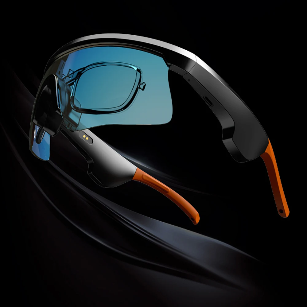 

5.4Bluetooth Smart Glasses, Pure Titanium Frame, AI Translation Voice Control,UV400 protection, Answer Calls, Replaceable Lenses