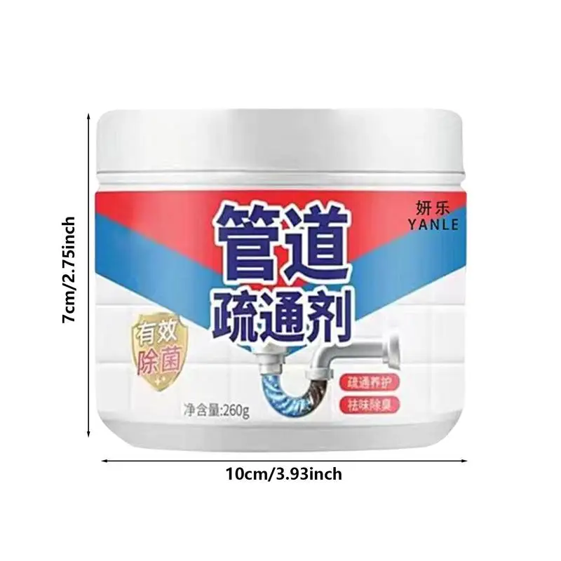 260g Strong Drain Cleaners Drain Wash Basin Pipe Dredging Agent Cleaning Powder Kitchen Water Sewer Toilet Cleaning Deodorant