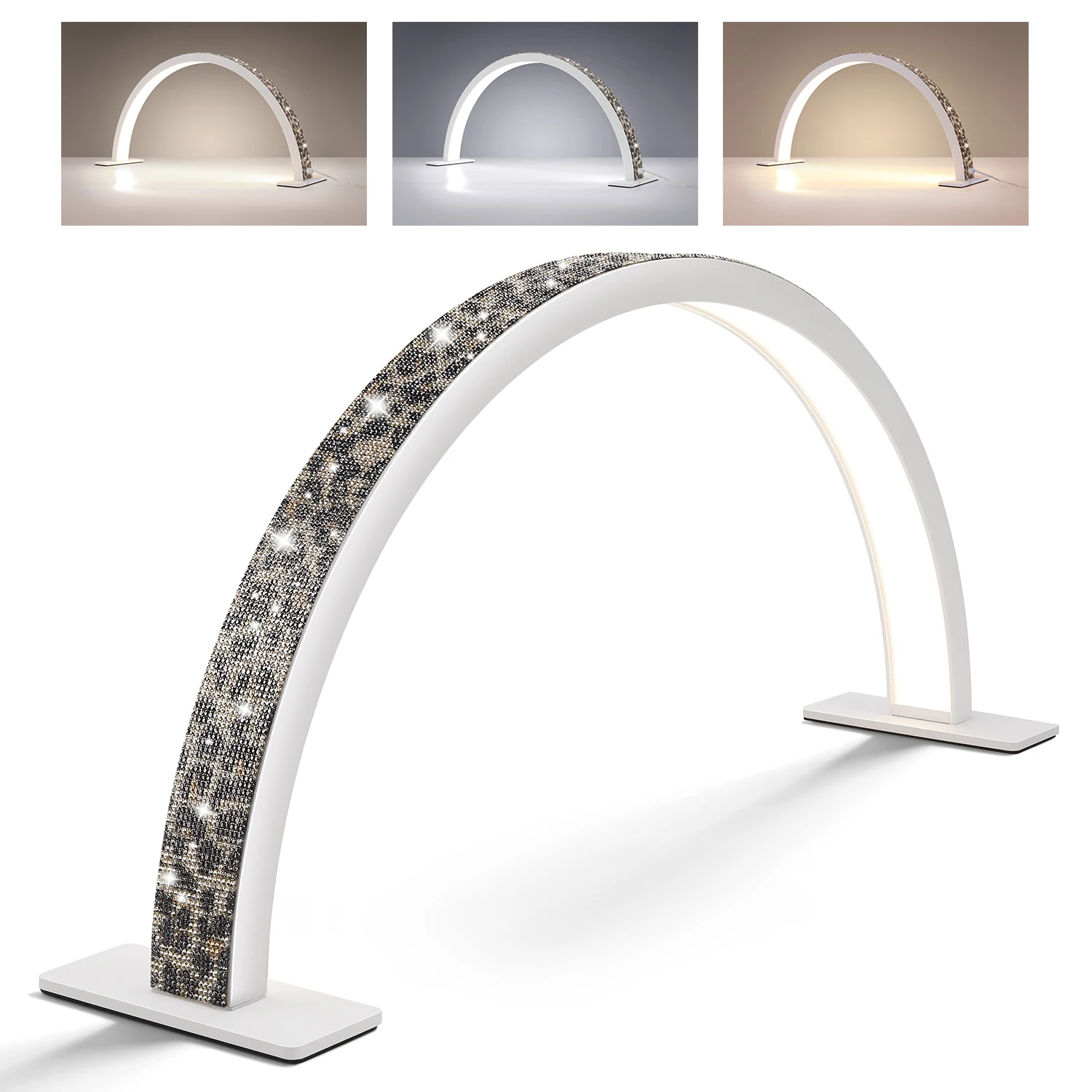 Luipaardprint Strass Halve Maan Nagellamp LED Tafelgellamp Bureau Manicure Licht voor Nagelschoonheidssalons