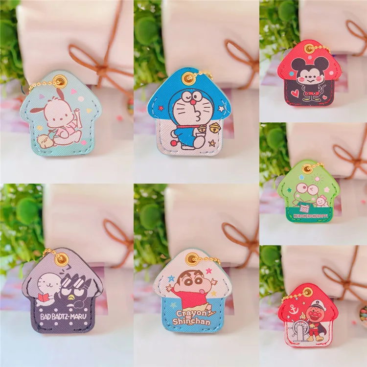 Kawaii Hello Kitty Keychain Sanrio Anime Cartoon Melody Kuromi Cinnamoroll Toys Cute Pendant Dolls Car Key Cover Ring Girl Gift