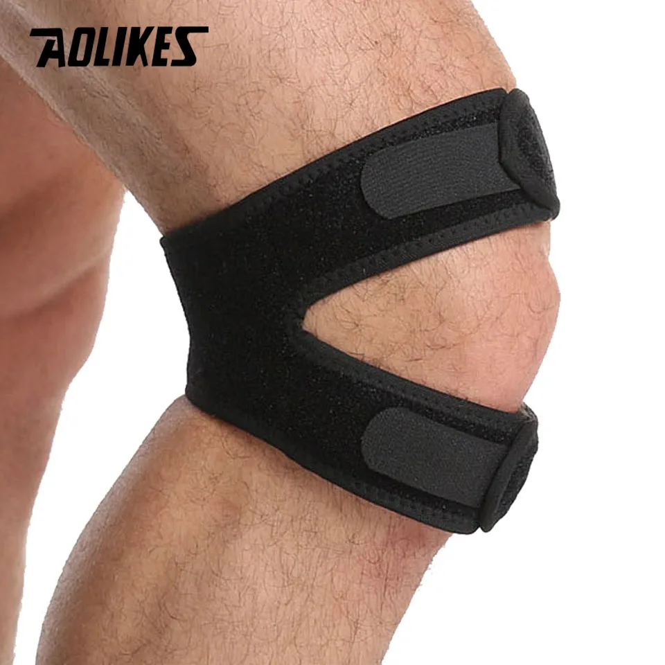 AOLIKES 1PCS Knee Support Patella Belt Elastic Bandage Sport Strap Knee Pads Protector Band Football running Fitness Knee brace