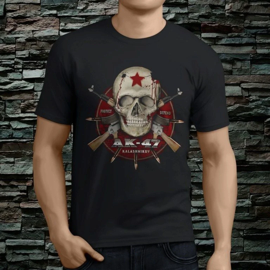 

AK47 Kalashnikov Russian Assault Riffle T-Shirt. Premium Cotton Short Sleeve O-Neck Mens T Shirt New S-3XL