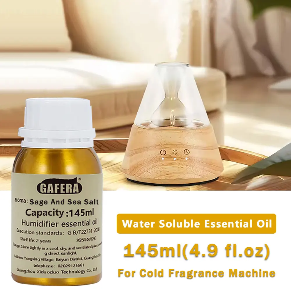 

GAFERA 145ml(4.9 fl.oz) Sage And Sea Salt/Black Opium/Rose/Chamomile Essential Oils - For Cold Fragrance Instrument & Humidifier