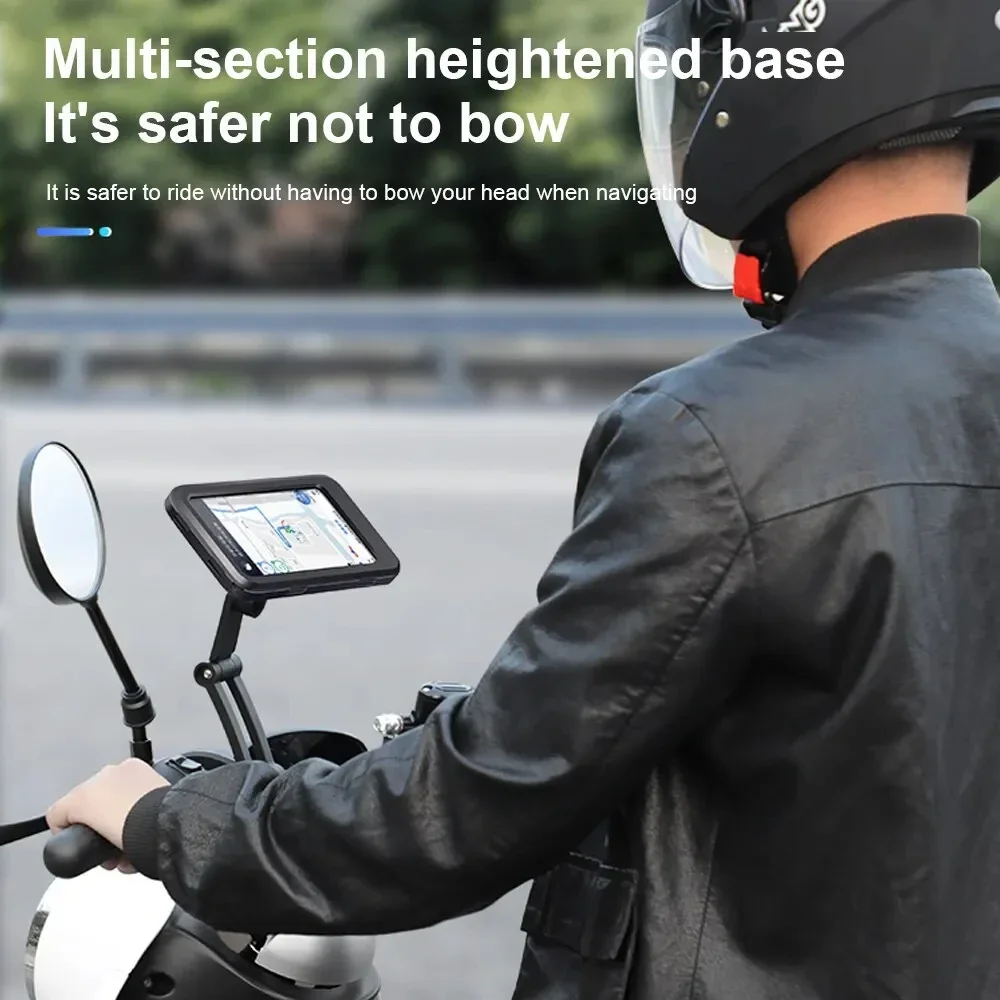 Universal Waterproof 360° Swivel Phone Mount for Motorcycle/Bike Adjustable GPS Holder for Cellphones & Navigation Apps - view 2