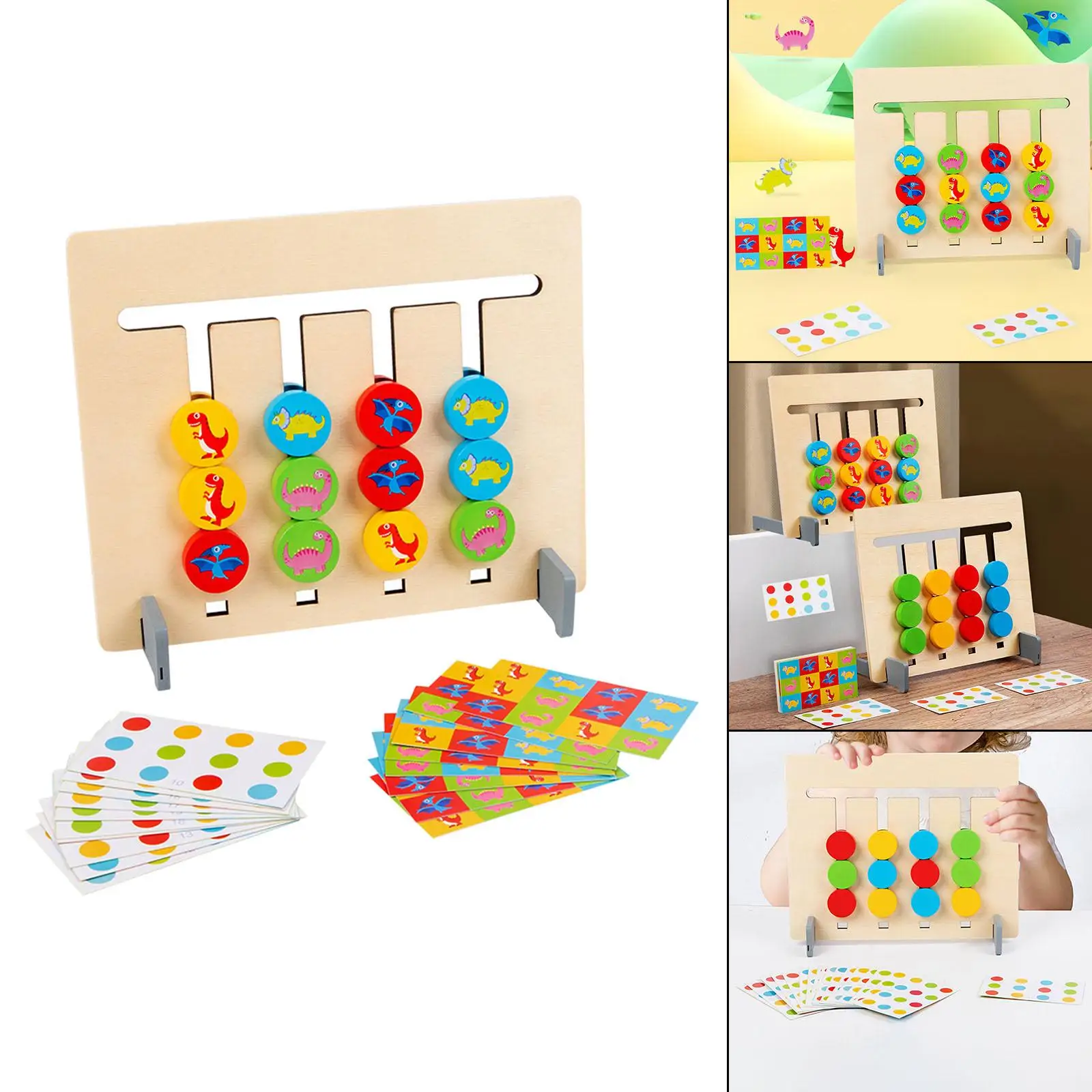 Slide Puzzle Toy Game rozwijanie kształtu edukacyjnego sortowanie kolorów dopasowanie gry drewniana płyta gra dla małych dzieci w wieku przedszkolnym