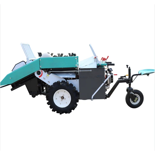 for  Mini Farming Diesel Walking Tractor with 2 Wheels for Wheat Lavender Soybean Combined Harvester Agriculture Equipment