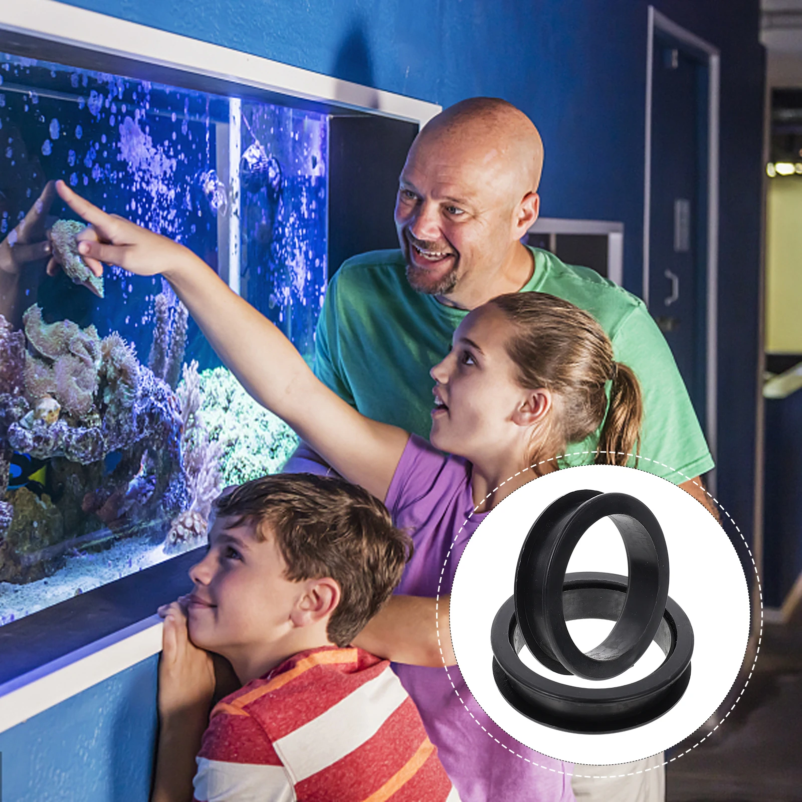 

20Pcs Fish Tank Wire Hole Covers Plastic Aquarium Cable Hole Caps Bottom Cabinet Cord Management Tool Outlet Port Line Holder