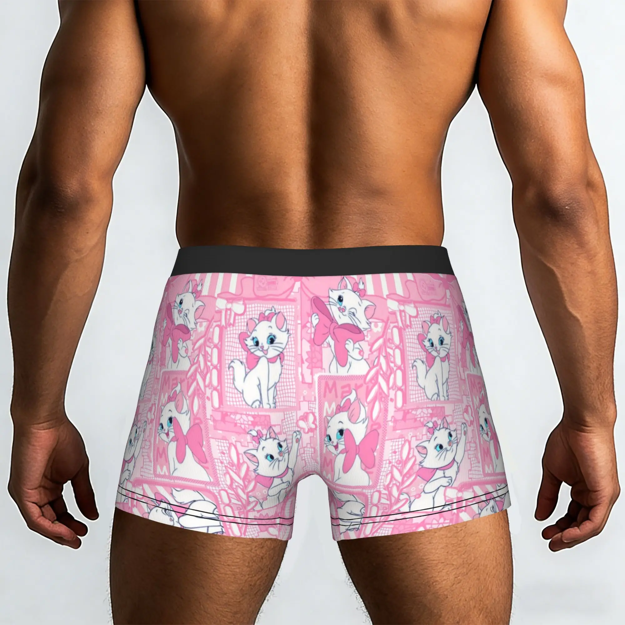 Custom Male Novelty M-Marie Cat Cartoon Underwear Marie Cat Cartoon Pattern Boxer Briefs Soft Shorts Panties Underpants