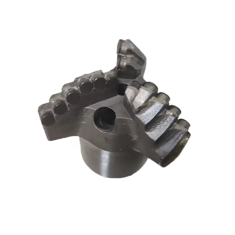 Coreless drilling exploration rock three-wing PDC concave composite bit  drilling wells strengthen high and low teeth