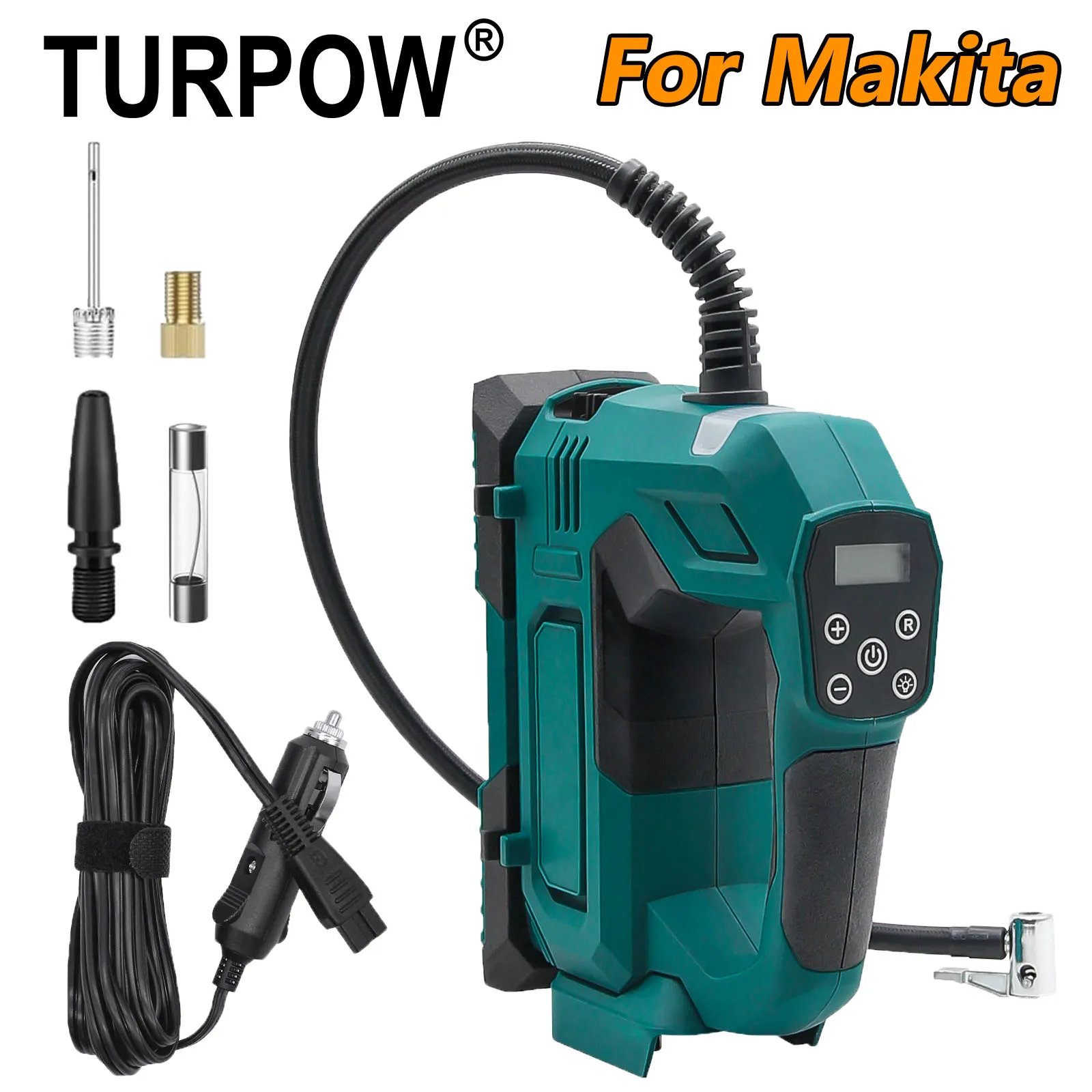 

Turpow Cordless Tire Inflator For Makita 18V Lithium Battery BL1815 BL1830 BL1840 BL1850 Wireless Air Pump Power Tool Battery