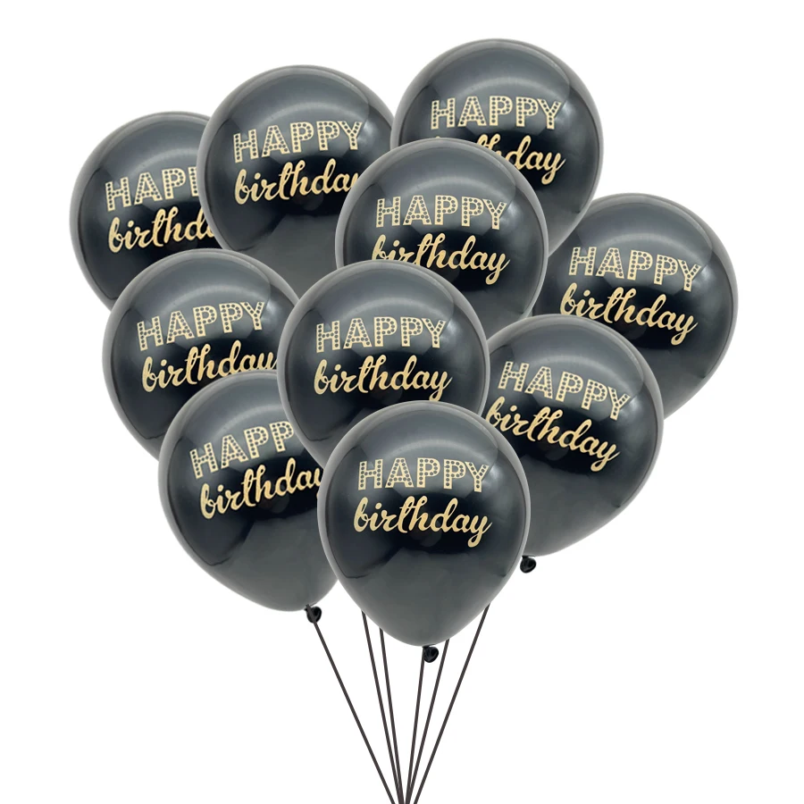 10 Stücke 10 zoll Alles Gute Zum Geburtstag Latex Ballons Helium Konfetti Luft Globos Kinder Erwachsene Geburtstag Party Ballons Dekoration Lieferungen – Detail 5