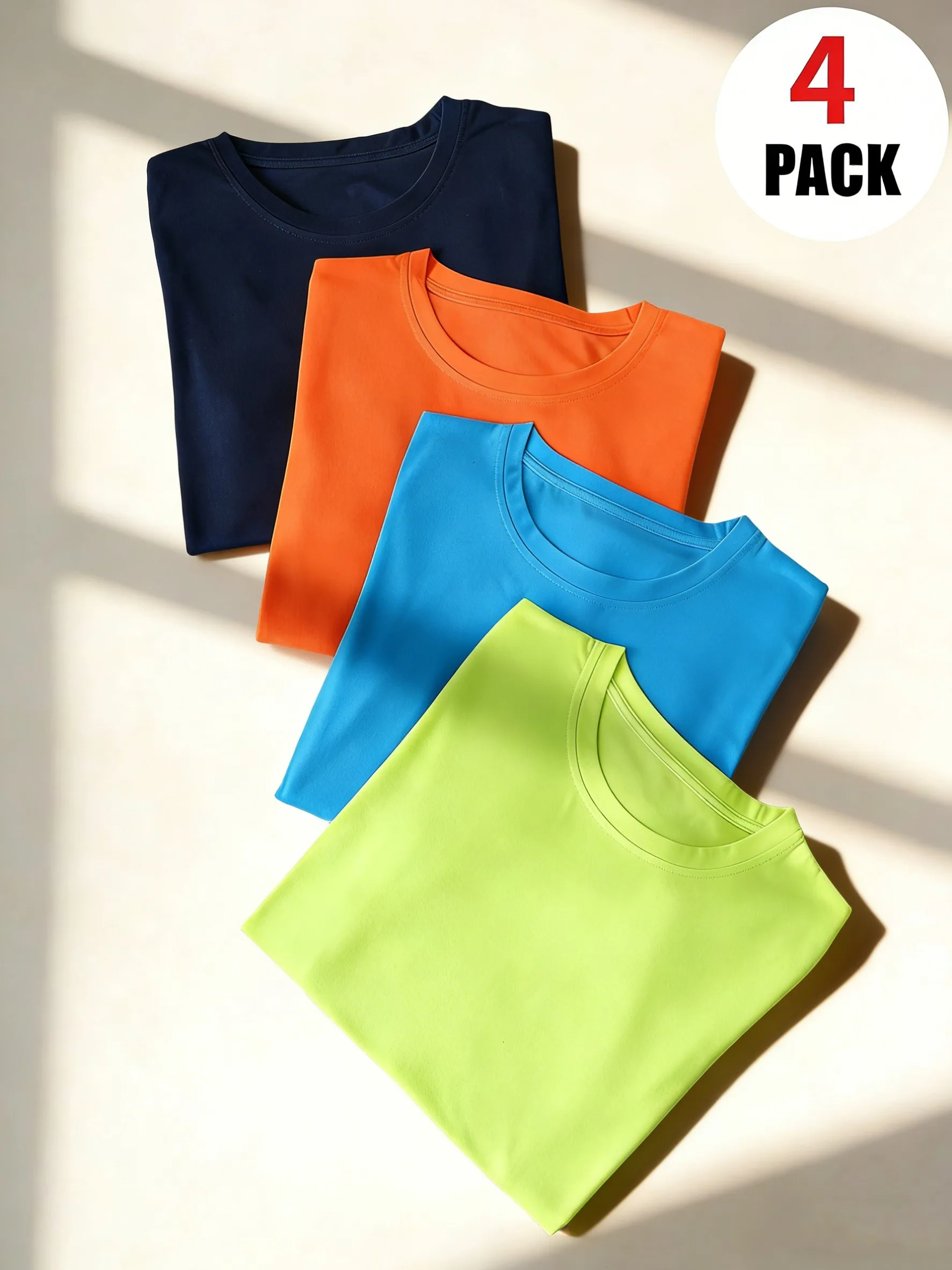 

Набор из 4 летних хлопковых футболок для мужчин, 21 цвет, с круглым вырезом, тонкие, с коротким рукавом, свободного кроя, для повседневной носки, простая модная одежда