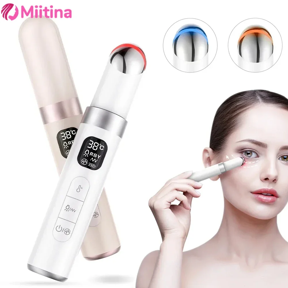 

Electric Eye Massager Constant Temperature 45℃ Heat Vibration Massage Lighten Dark Circles Eyes Bags Relax Eyes Photo Therapy