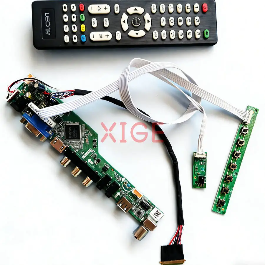 

Комплект контроллера для экранов B156HTN03, N156HGE, B156HTN02, B156HTN01: DIY USB+AV+VGA+HDMI для ноутбуков, 1920x1080, LVDS-40 Pin, 1920*1080